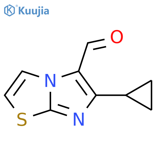 6-cyclopropylimidazo2,1-b1,3thiazole-5-carbaldehyde structure