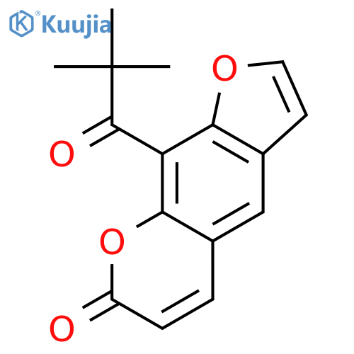 9-(2,2-dimethyl-propionyl)-furo[3,2-g]chromen-7-one structure