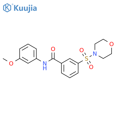 N-(3-methoxyphenyl)-3-(morpholine-4-sulfonyl)benzamide structure