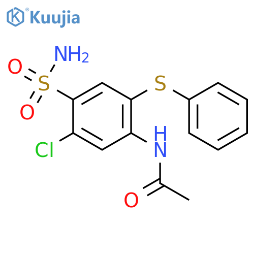 Acetamide, N-[4-(aminosulfonyl)-5-chloro-2-(phenylthio)phenyl]- structure