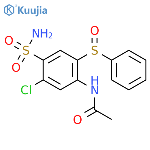ACETAMIDE, N-[4-(AMINOSULFONYL)-5-CHLORO-2-(PHENYLSULFINYL)PHENYL]- structure