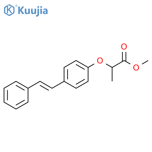 Propanoic acid, 2-[4-(2-phenylethenyl)phenoxy]-, methyl ester, (E)- (9CI) structure
