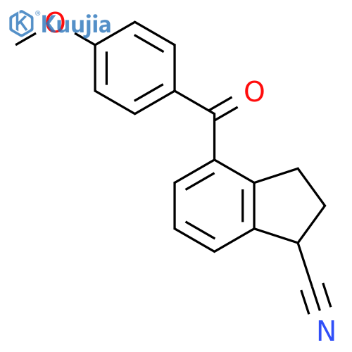 1H-INDENE-1-CARBONITRILE, 2,3-DIHYDRO-4-(4-METHOXYBENZOYL)- structure