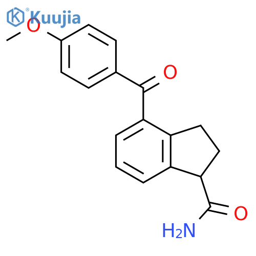 1H-Indene-1-carboxamide, 2,3-dihydro-4-(4-methoxybenzoyl)- structure