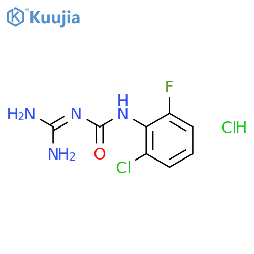 1-(2-chloro-6-fluorophenyl)-3-(diaminomethylidene)urea hydrochloride structure