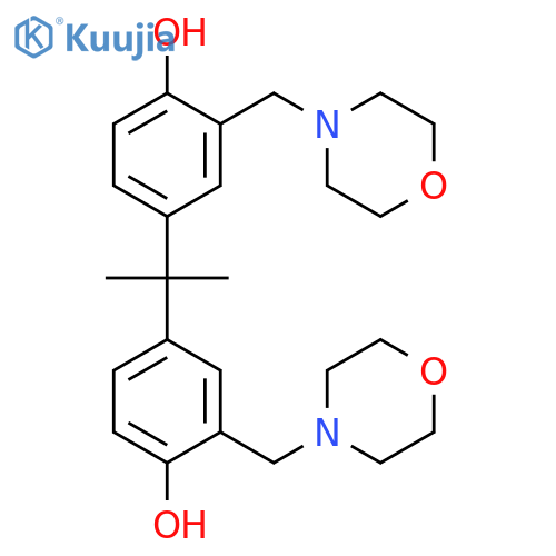 4-[2-[4-hydroxy-3-(morpholin-4-ylmethyl)phenyl]propan-2-yl]-2-(morpholin-4-ylmethyl)phenol structure