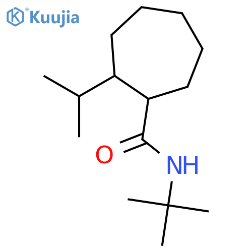 Cycloheptanecarboxamide,N-(1,1-dimethylethyl)-2-(1-methylethyl)- structure