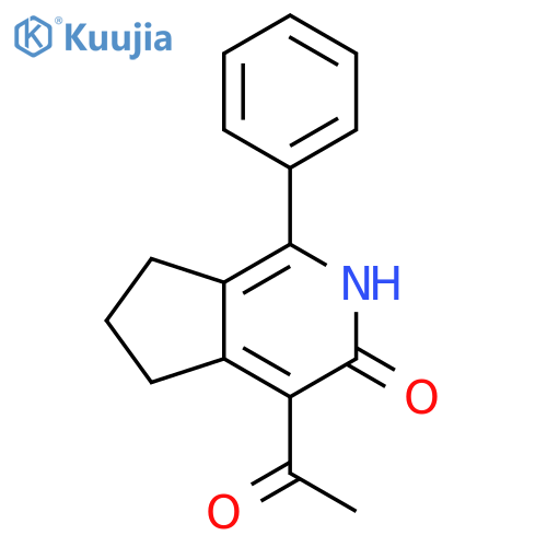 3H-Cyclopenta[c]pyridin-3-one, 4-acetyl-2,5,6,7-tetrahydro-1-phenyl- structure