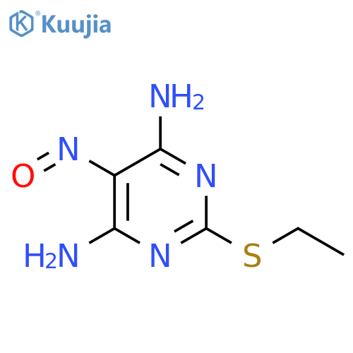 4,6-Pyrimidinediamine, 2-(ethylthio)-5-nitroso- structure