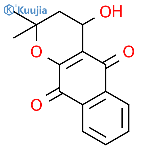 4-hydroxy-2,2-dimethyl-3,4-dihydro-2H-benzo[g]chromene-5,10-dione structure