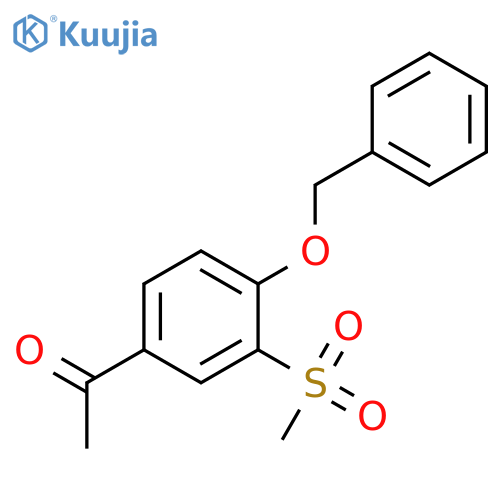 Ethanone, 1-[3-(methylsulfonyl)-4-(phenylmethoxy)phenyl]- structure