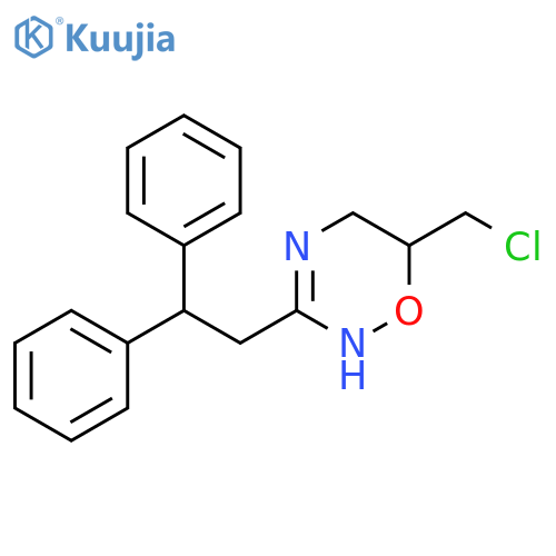 4H-1,2,4-Oxadiazine,6-(chloromethyl)-3-(2,2-diphenylethyl)-5,6-dihydro- structure