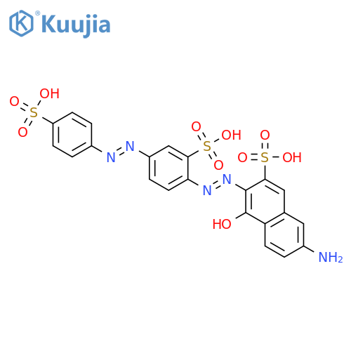 2-Naphthalenesulfonicacid,7-amino-4-hydroxy-3-[2-[2-sulfo-4-[2-(4-sulfophenyl)diazenyl]phenyl]diazenyl]- structure