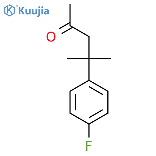 4-(4-fluorophenyl)-4-methylpentan-2-one structure