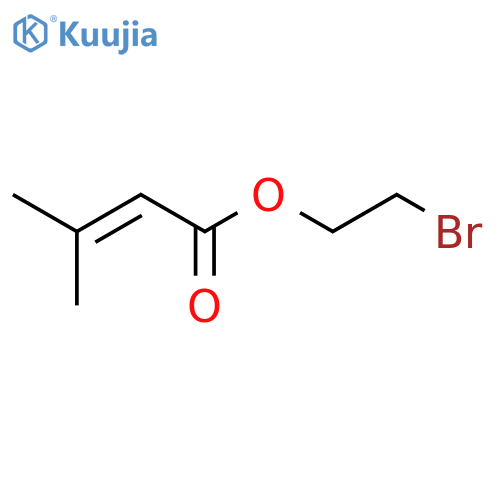 2-Butenoic acid, 3-methyl-, 2-bromoethyl ester structure