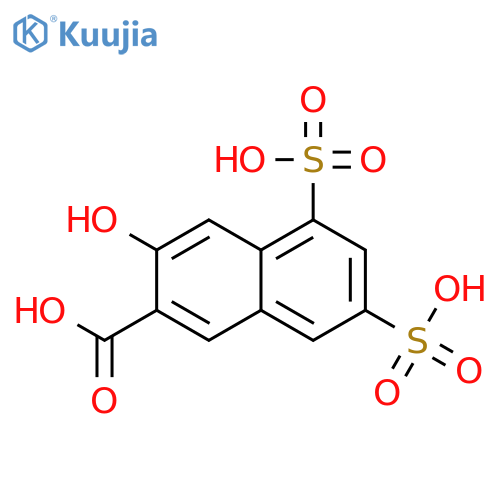2-Naphthalenecarboxylic acid, 3-hydroxy-5,7-disulfo- structure