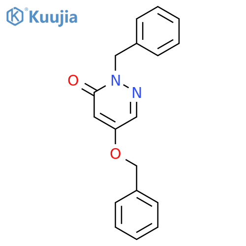 3(2H)-Pyridazinone, 5-(phenylmethoxy)-2-(phenylmethyl)- structure