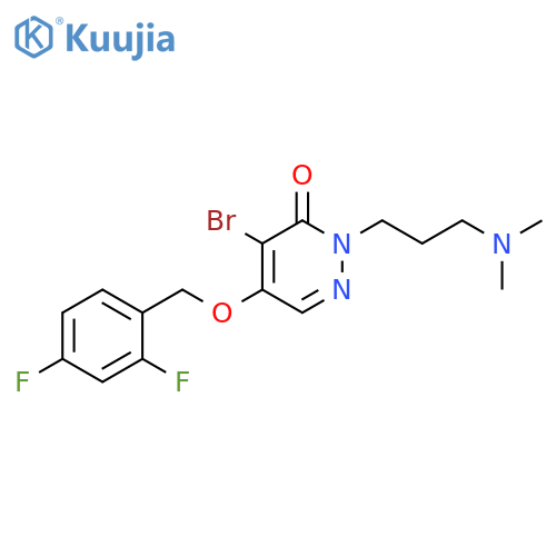3(2H)-Pyridazinone,4-bromo-5-[(2,4-difluorophenyl)methoxy]-2-[3-(dimethylamino)propyl]- structure