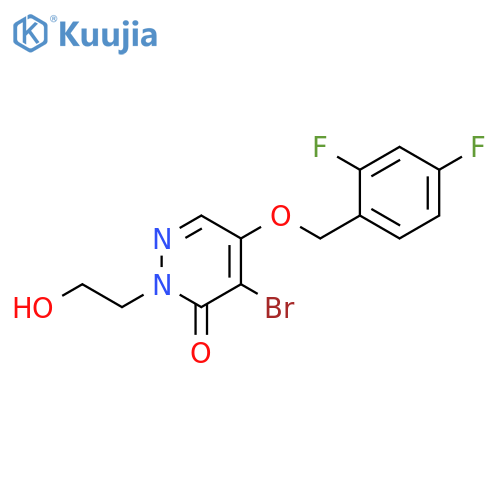 3(2H)-Pyridazinone,4-bromo-5-[(2,4-difluorophenyl)methoxy]-2-(2-hydroxyethyl)- structure