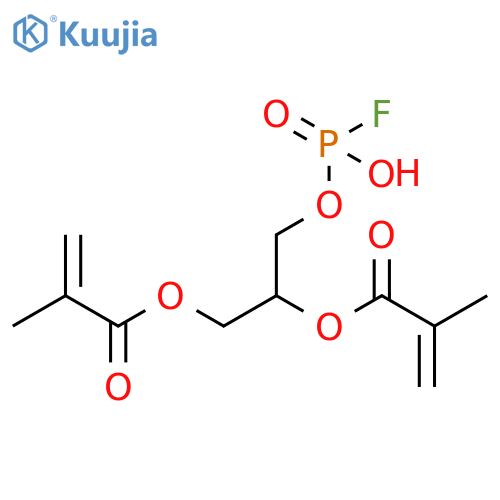 2-Propenoic acid, 2-methyl-, 1-[[(fluorohydroxyphosphinyl)oxy]methyl]-1,2-ethanediyl ester (9CI) structure