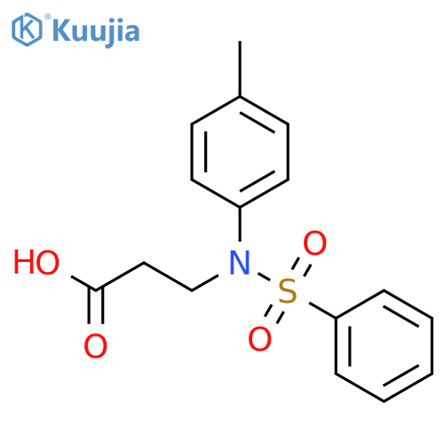 3-(Benzenesulfonyl-p-tolyl-amino)-propionic acid structure