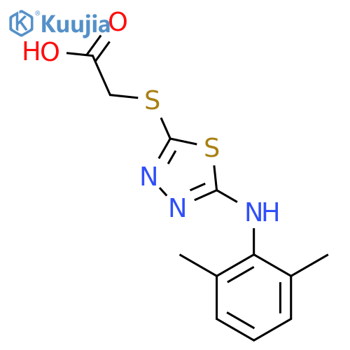 2-({5-(2,6-Dimethylphenyl)amino-1,3,4-thiadiazol-2-yl}sulfanyl)acetic Acid structure
