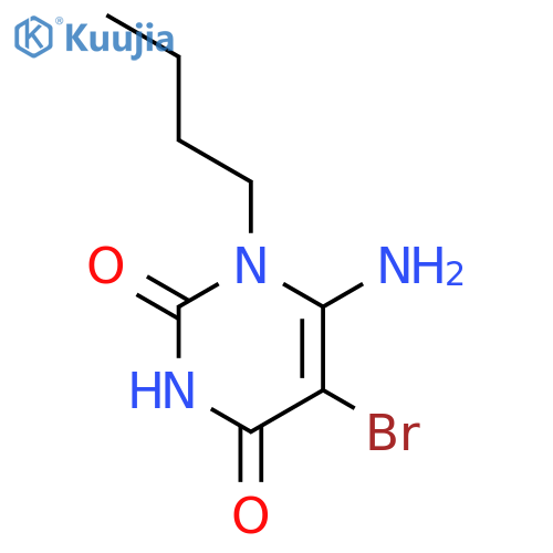 6-amino-5-bromo-1-butyl-1,2,3,4-tetrahydropyrimidine-2,4-dione structure