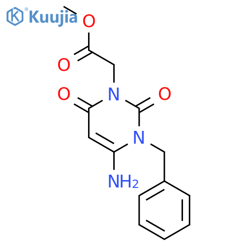 Methyl 2-(4-Amino-3-benzyl-2,6-dioxo-1,2,3,6-tetrahydropyrimidin-1-yl)acetate structure