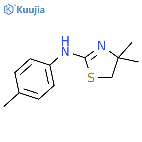 4,4-dimethyl-N-(4-methylphenyl)-4,5-dihydro-1,3-thiazol-2-amine structure