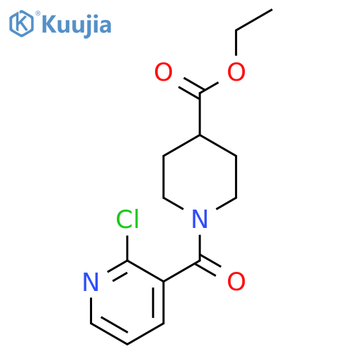Ethyl 1-(2-chloropyridine-3-carbonyl)piperidine-4-carboxylate structure