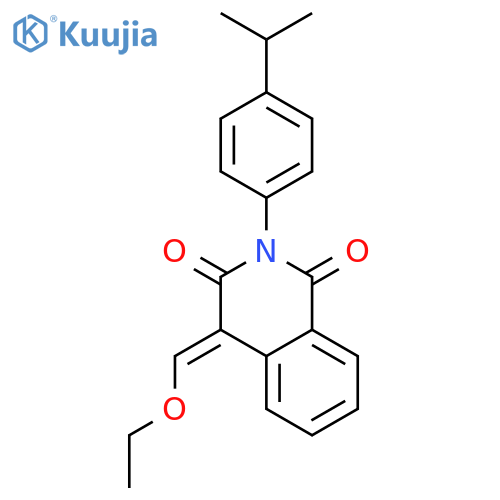 4-(ethoxymethylidene)-2-4-(propan-2-yl)phenyl-1,2,3,4-tetrahydroisoquinoline-1,3-dione structure