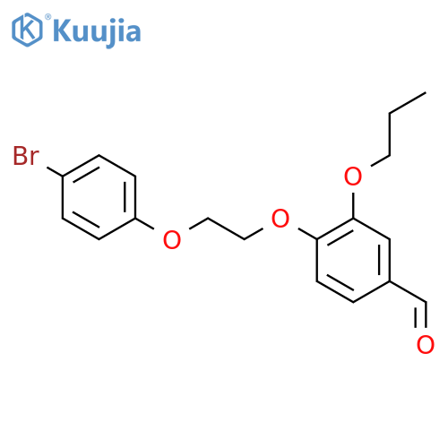 4-[2-(4-Bromophenoxy)ethoxy]-3-propoxybenzaldehyde structure