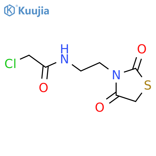 2-chloro-N-2-(2,4-dioxo-1,3-thiazolidin-3-yl)ethylacetamide structure