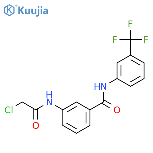 3-(2-chloroacetamido)-N-3-(trifluoromethyl)phenylbenzamide structure