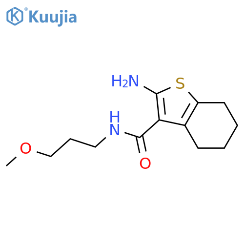 2-Amino-N-(3-methoxypropyl)-4,5,6,7-tetrahydro-1-benzothiophene-3-carboxamide structure