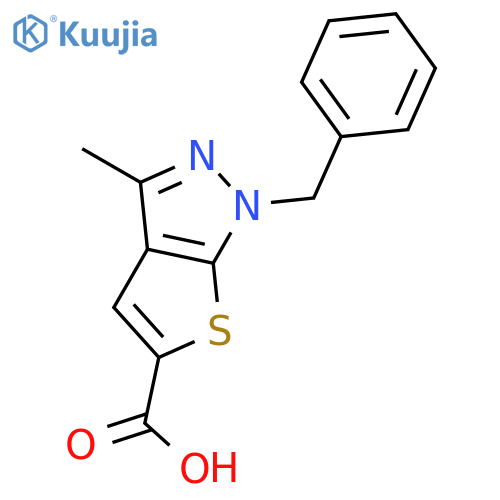 1-Benzyl-3-methyl-1H-thieno2,3-cpyrazole-5-carboxylic Acid structure