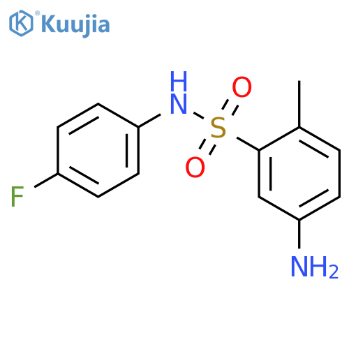 5-amino-N-(4-fluorophenyl)-2-methylbenzene-1-sulfonamide structure