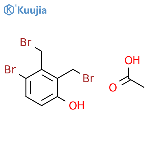 Phenol, 4-bromo-2,3-bis(bromomethyl)-, acetate structure
