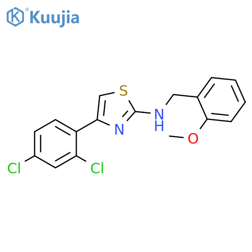 2-Thiazolamine, 4-(2,4-dichlorophenyl)-N-[(2-methoxyphenyl)methyl]- structure