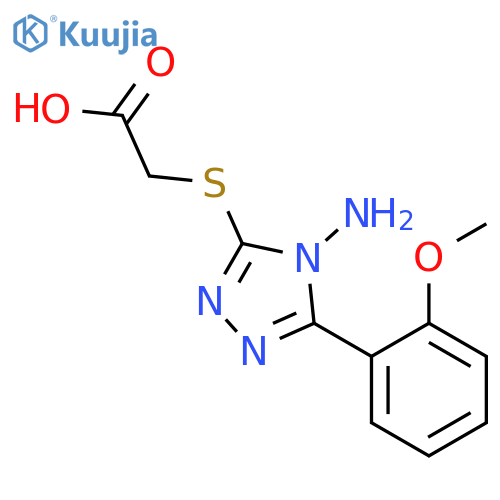 [4-Amino-5-(2-methoxy-phenyl)-4H-[1,2,4]triazol-3-ylsulfanyl]-acetic acid structure