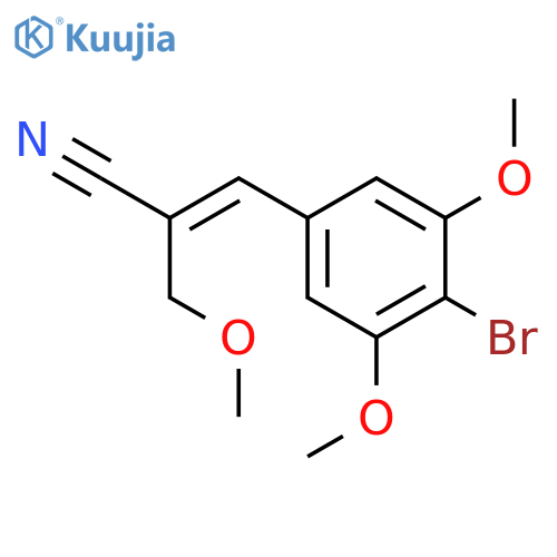 3-(4-Bromo-3,5-dimethoxyphenyl)-2-(methoxymethyl)-2-propenenitrile structure