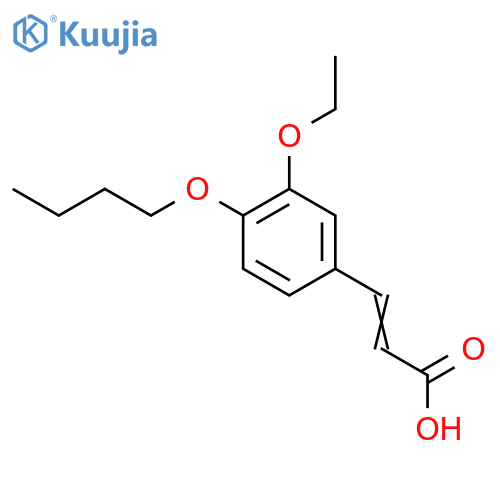 3-(4-Butoxy-3-ethoxyphenyl)prop-2-enoic acid structure