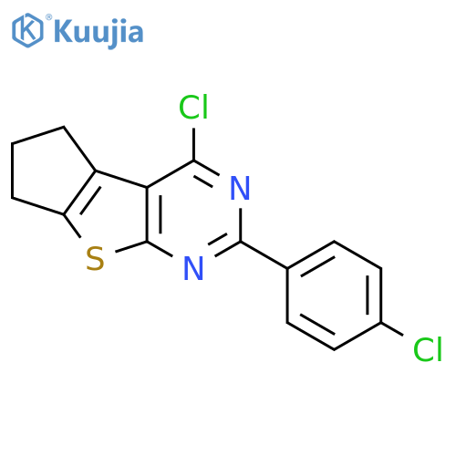 12-chloro-10-(4-chlorophenyl)-7-thia-9,11-diazatricyclo6.4.0.0,2,6dodeca-1(12),2(6),8,10-tetraene structure