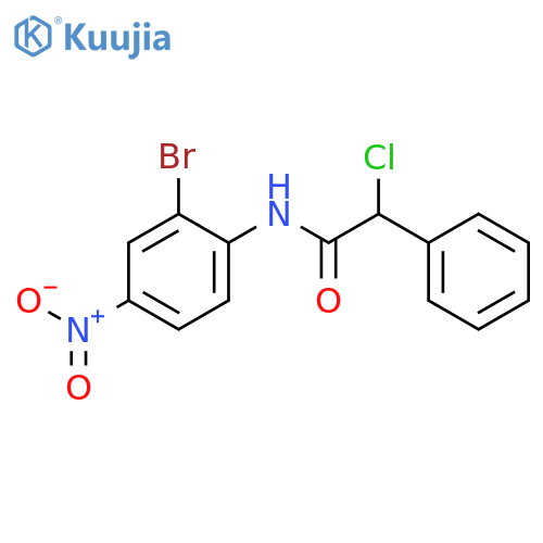 N-(2-bromo-4-nitrophenyl)-2-chloro-2-phenylacetamide structure