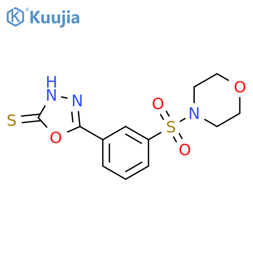 5-3-(morpholine-4-sulfonyl)phenyl-1,3,4-oxadiazole-2-thiol structure