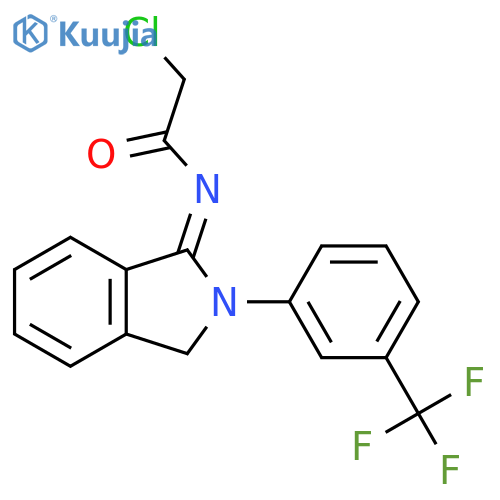 2-Chloro-N-{2-[3-(trifluoromethyl)phenyl]-2,3-dihydro-1H-isoindol-1-ylidene}acetamide structure