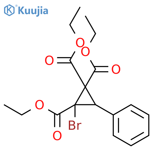 1,1,2-Cyclopropanetricarboxylic acid, 2-bromo-3-phenyl-, triethyl ester structure