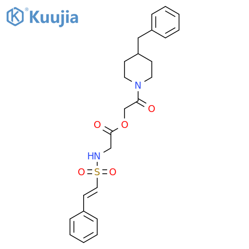 2-(4-Benzylpiperidin-1-yl)-2-oxoethyl 2-(2-phenylethenesulfonamido)acetate structure