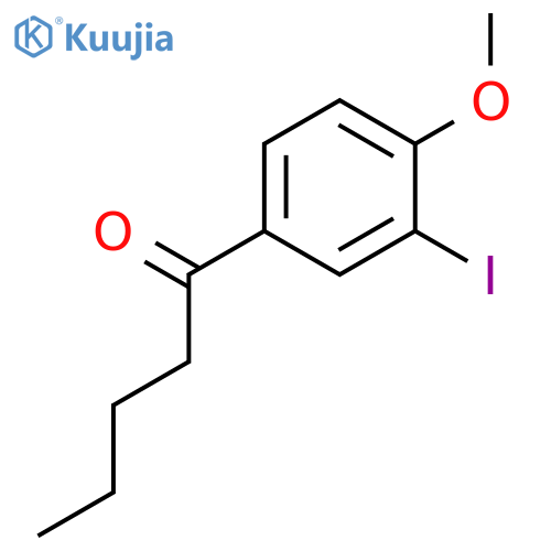 1-PENTANONE, 1-(3-IODO-4-METHOXYPHENYL)- structure