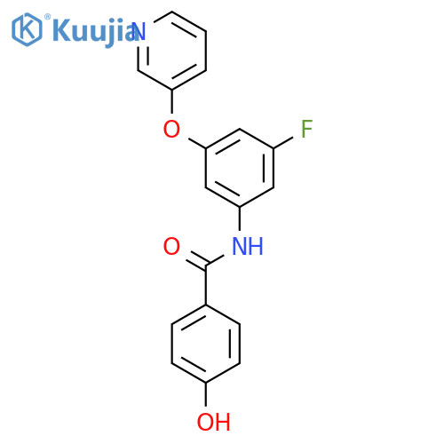 Benzamide, N-[3-fluoro-5-(3-pyridinyloxy)phenyl]-4-hydroxy- structure